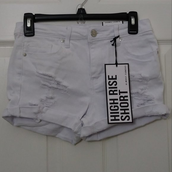 Almost Famous Distress Shorts Size 3 White - Picture 12 of 14